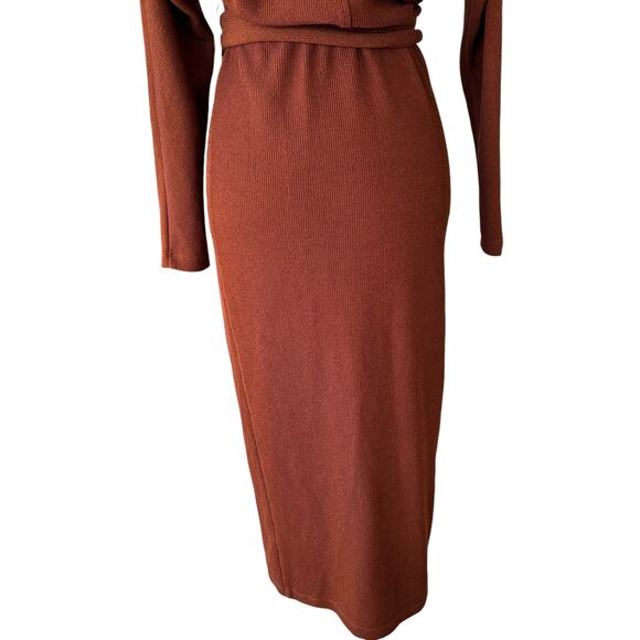SAYLOR Brown Midi Dress - Picture 8 of 14